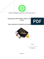 Diplomas Fundamentais do Direito Civil Angolano