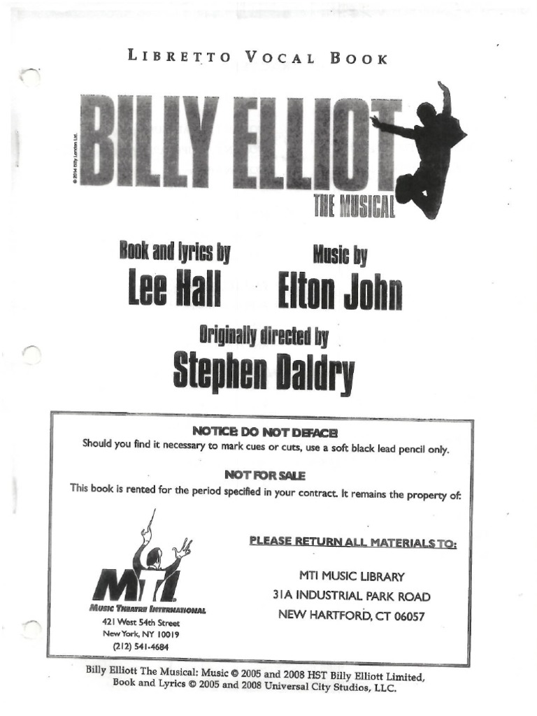 Billy Elliot Script | PDF