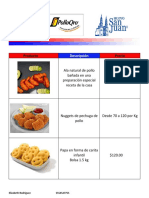 Catalogo de Ventas de Pollo