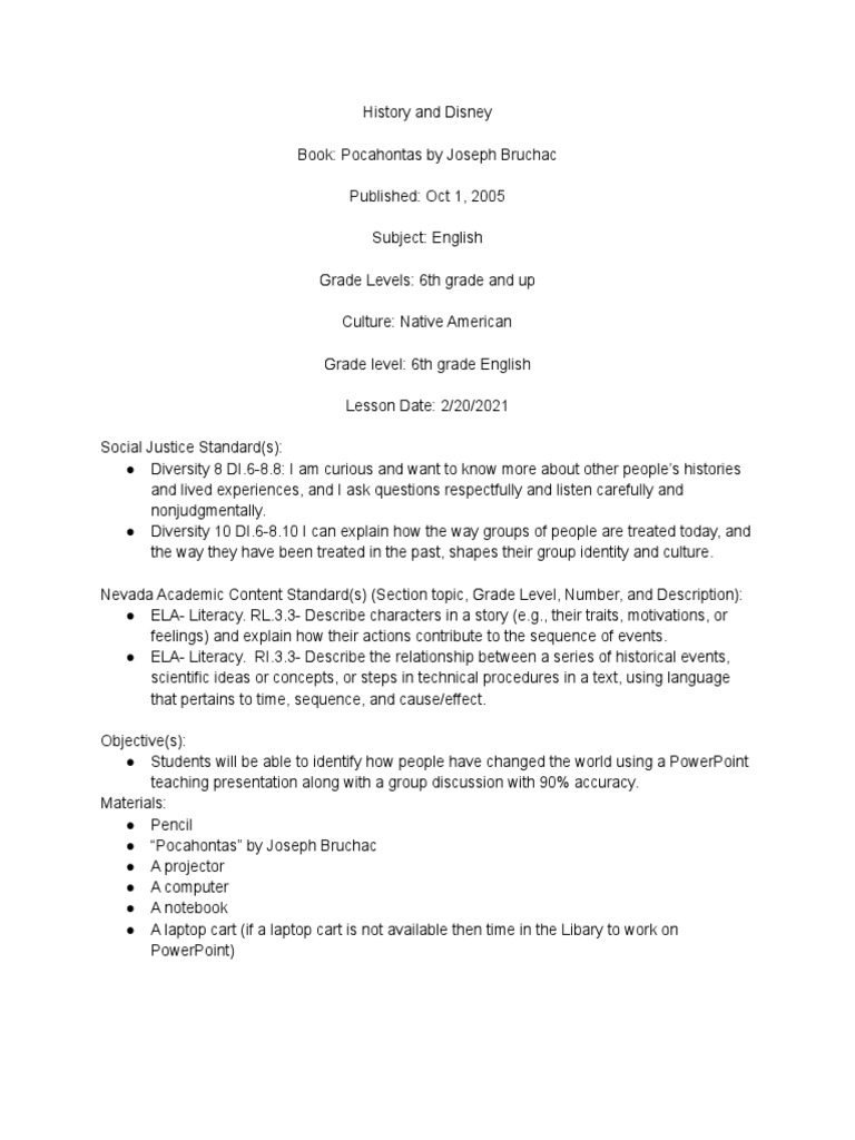 Diversity Lesson Plan | PDF | Teachers | Cognition