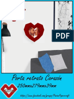 Porta Retrato Corazon Pasion Papercraft