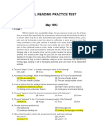 TOEFL Reading Practice Test