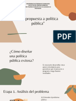 De Propuesta A Política Pública