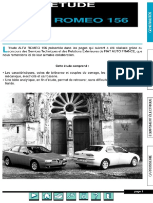 RTA Alfa Romeo 156 2005 | PDF | Machines rotatives | Moteur à ...