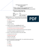 Soal Pas Ipa Klas 7 SMT 1 2021 - 2022