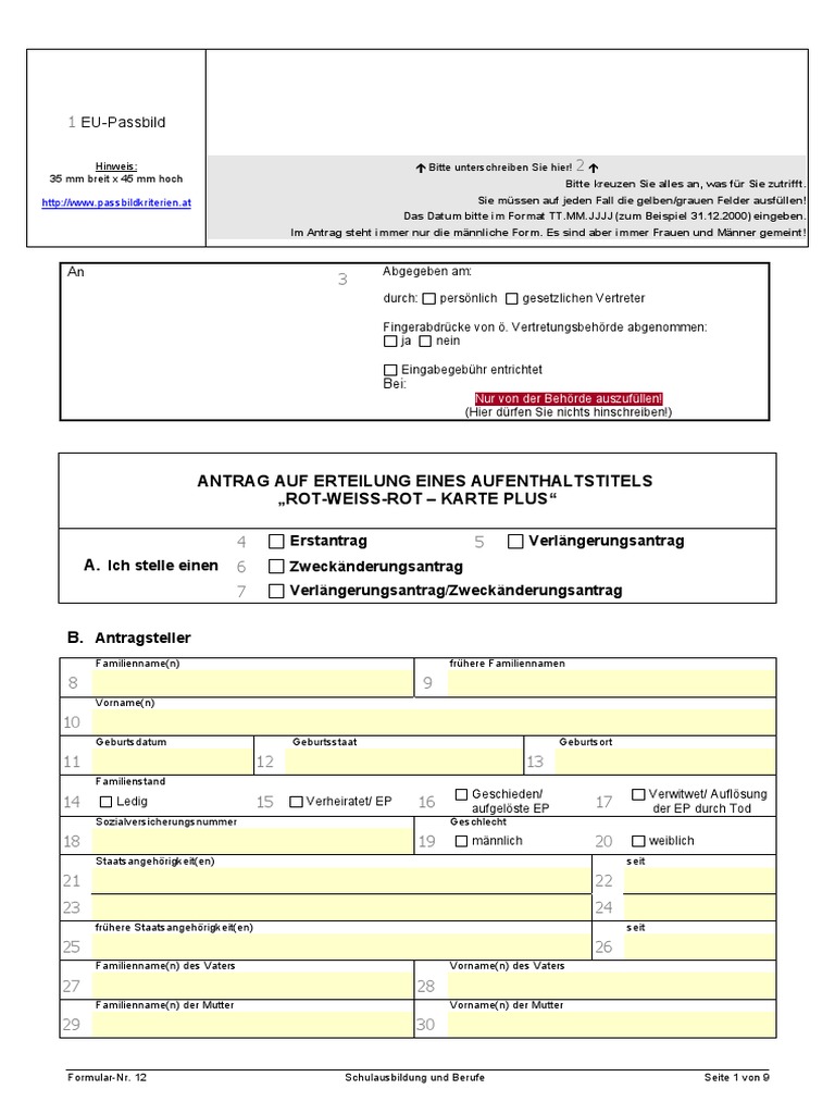 12 Rot Weiss Rot Karte Plus Formular | PDF
