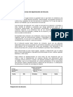 Finalidad y Funciones Del Departamento de Almacén