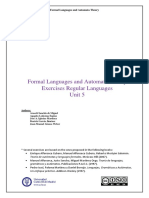 Formal Languages and Automata Theory Exercises Regular Languages Unit 5