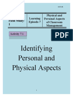 Identifying Personal and Physical Aspects: Field Study-1