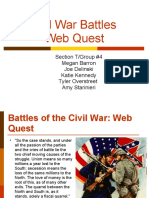 Civil War Battles Web Quest: Section T/Group #4 Megan Barron Joe Delinski Katie Kennedy Tyler Overstreet Amy Starinieri