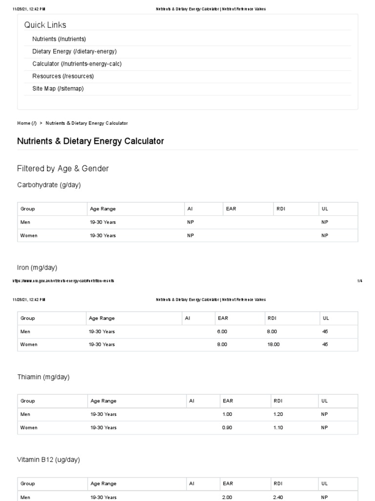 Nutrient Guide for Young Adults | PDF | Nutrients | Vitamin