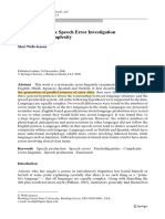 Wells Jensen2007 Article ACross LinguisticSpeechErrorIn