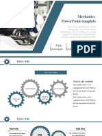 Mechanics Powerpoint Template: Title Example Title Example Title Example