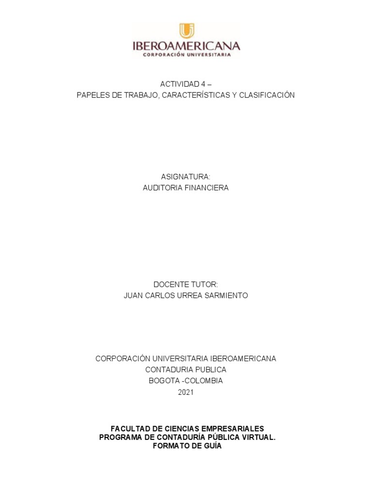 Auditoria Financiera | PDF | Auditoría | Contador