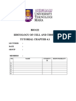 BIO122 Histology of Cell and Tissue Tutorial Chapter 4.1: Lecturer: Date: Group