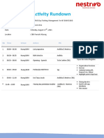 ACTIVITY RUNDOWN (MV1 - NESTRIVO AGUSTUS))