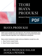 Teori Biaya Produksi