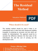 The Residual Method: Valuation Methods Chapter 7