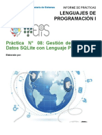 Base de datos SQLite Python informe práctica