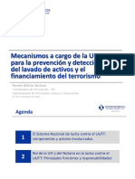 Mecanismos UIF en Prevencion y Deteccion LAFT Yasmin Bolivar en MINJUS 2020
