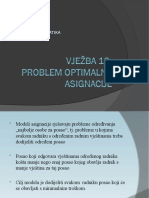 Vježba 12. Problem Optimalne Asignacije