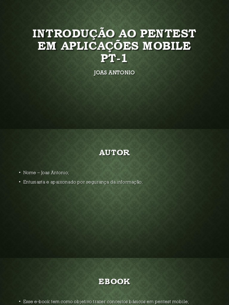 Introdução ao Pentest em Aplicativos Mobile | PDF | Teste de penetração ...