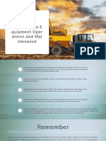 Construction Equipment and Maintenance