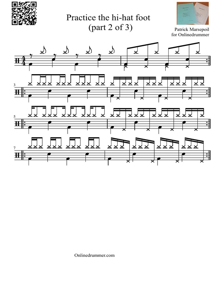 Foot Hi Hat Groove Part 2 PDF