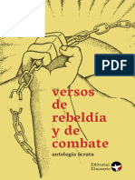 VV - AA. - Versos de Rebeldía y de Combate. Antología Ácrata - (Ed. Eleuterio. Santiago de Chile. 2021)