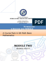 Module Two: N S A Whole Numbers