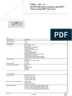 Product Data Sheet: Micom P446-Distance Protection Relay-80Te - Panel Mounting-Hmi 10 Funct Keys