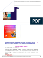 Examen Admisión Universidad Nacional Villarreal 2021 II Resuelto Unfv Desarrollado Domingo 21 Noviembre PDF