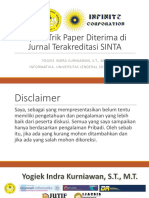 Tips & Trik Paper Diterima Di Jurnal Terakreditasi SINTA