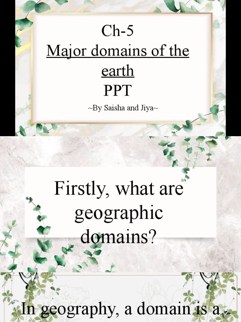 Major Domains of the Earth Explained | PDF