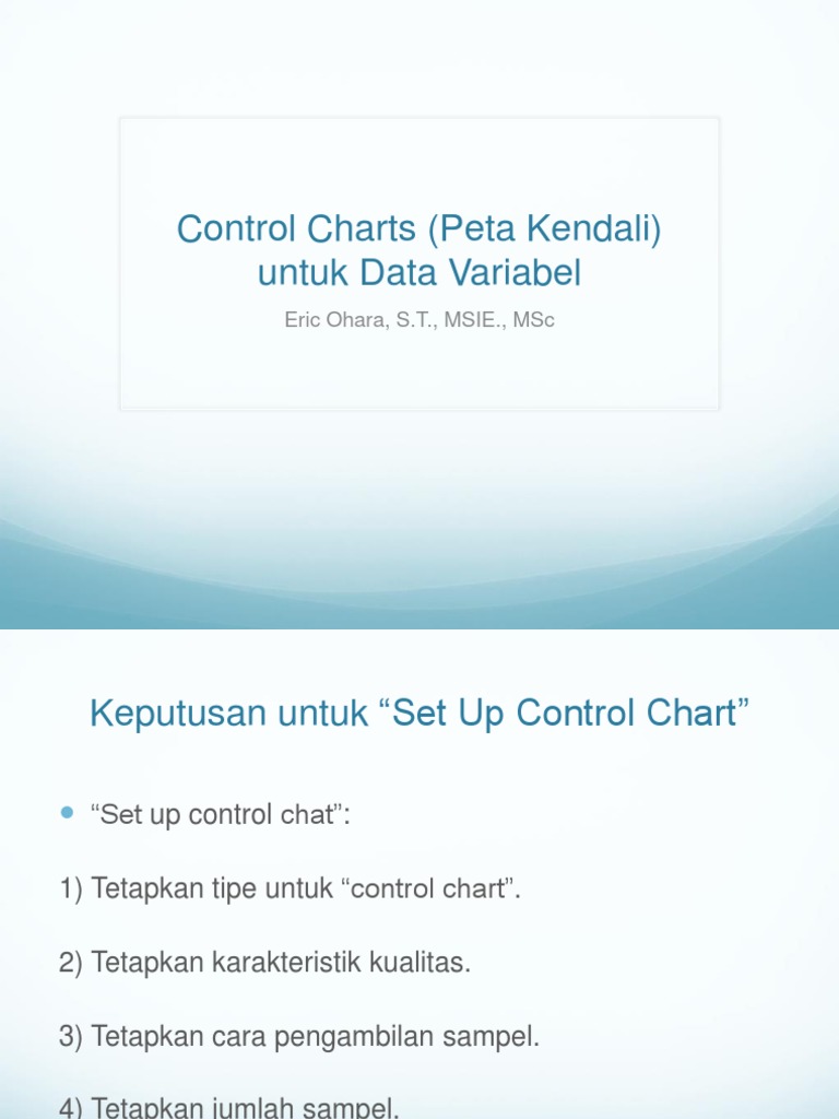 Peta Kendali untuk Data Variabel | PDF