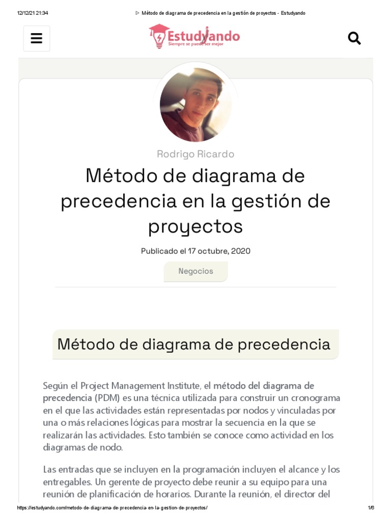 Diagrama De Precedencia Pdf