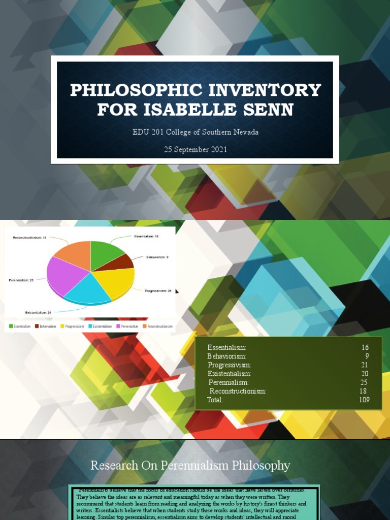 Philosophic Inventory Summary for Education | PDF | Essentialism ...