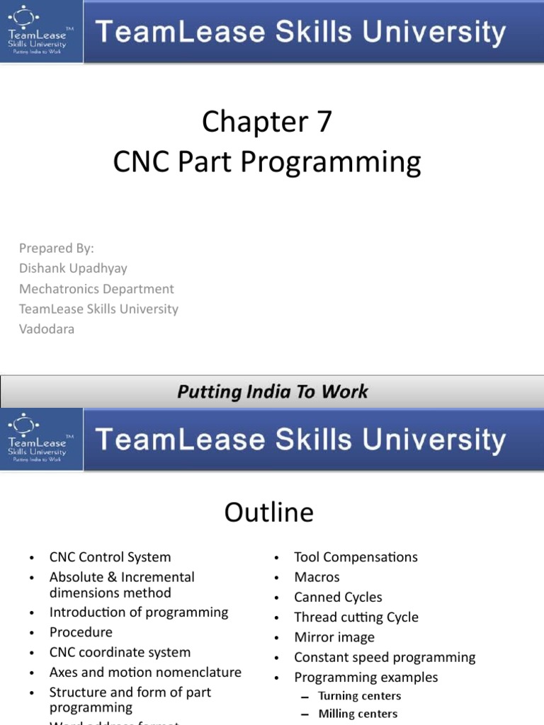 Chapter - 7, CNC Programming | Download Free PDF | Numerical Control ...