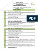 Check-list matrícula IFAM