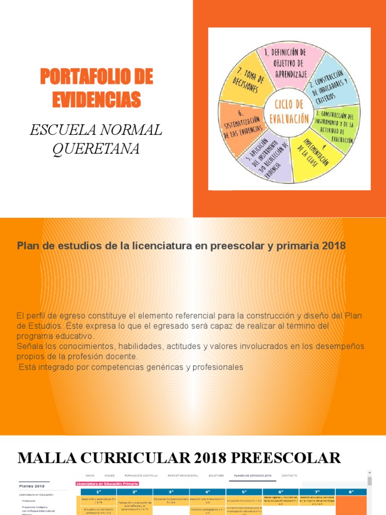 Presentación de Portafolio de Evidencias Normal Octubre 26 | PDF | Plan ...