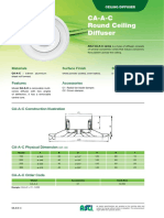 CA-A-C Round Ceiling Diffuser: Materials Standard Size Surface Finish