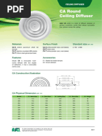 4-Way Ceiling Diffuser Specifications | PDF | Duct (Flow) | Galvanization