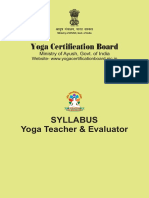 Syllabus-Yoga Teacher & Evaluator (L-3)