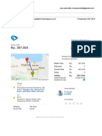 MyBB Receipt for Rp. 287,925 Trip from Bogor to Tangerang