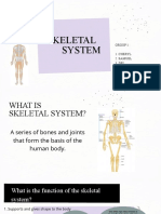 Skeletal System: Group 1: 1. Cheryl 2. Samuel 3. DEI 4. Satria 5. Merlyn