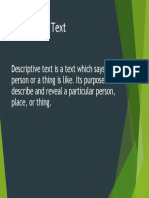 Definition of Descriptive Text