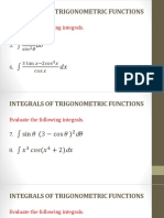 Integrals of Trigonometric Functions