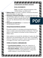 Financial Statements and Ratio Analysis