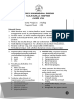 Prediksi UAN 2009 Biologi