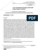 The Management of Transalevolar Surgery Teeth With Pulpal Polyps Condition